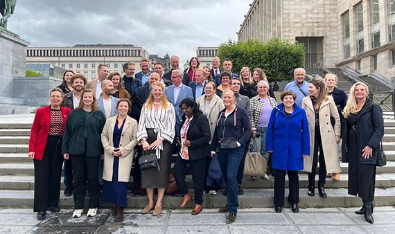 Groepsfoto Statenleden in Brussel